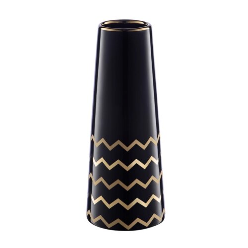 Декоративная ваза «Арт деко», 101025 см, цвет чёрный с золотом