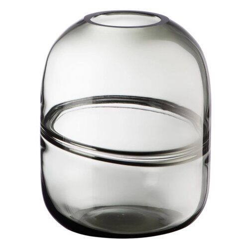 Декоративная ваза из дымчатого стекла, 13,513,517 см, цвет серый