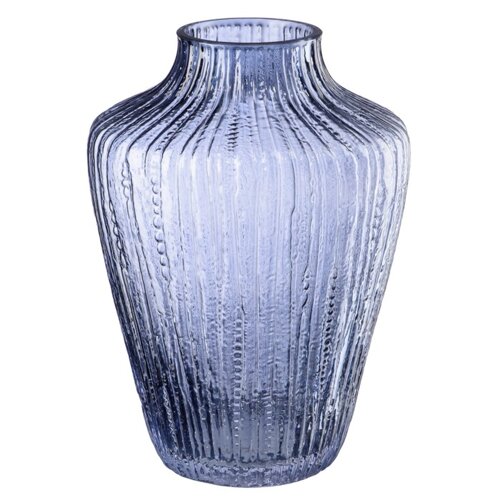 Декоративная ваза из дымчатого стекла, 190190260 мм, цвет синий