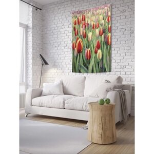Декоративное панно с фотопечатью «Тюльпановый рай», вертикальное, размер 150х200 см