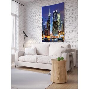 Декоративное панно с фотопечатью «Яркие огни ночного города», вертикальное, размер 100х150 см