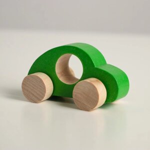 Деревянная игрушка «Каталка»Машинка Томик» зелёная