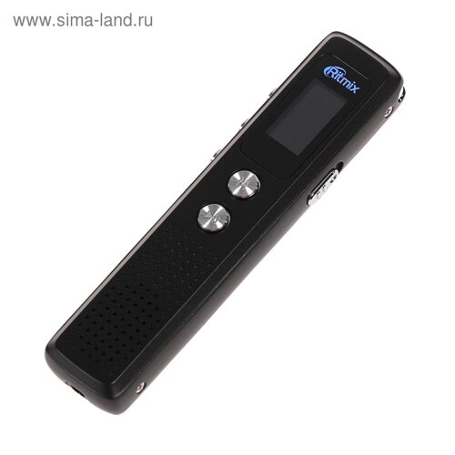 Диктофон Ritmix RR-120 4GB, MP3/WAV, дисплей, металл корпус, черный