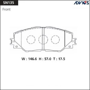 Дисковые тормозные колодки ADVICS SN135