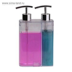 Дозатор для жидкого мыла двойной Viva, цвет прозрачный