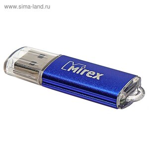 Флешка Mirex UNIT AQUA, 4 Гб, USB2.0, чт до 25 Мб/с, зап до 15 Мб/с, синяя