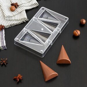 Форма для шоколада и конфет «Большой конус», 4 ячейки, 20122,5 см, ячейка 852,2 см
