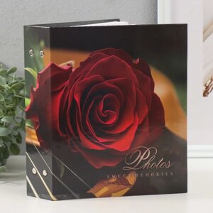 Фотоальбом на 200 фото 10х15 см "Цветочная коллекция10 Красная роза"