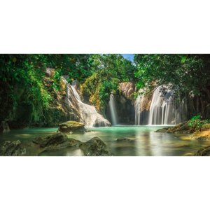 Фотосетка, 320 155 см, с фотопечатью, «Лесной водопад»
