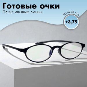 Готовые очки TR90-1911, цвет чёрный,3.75
