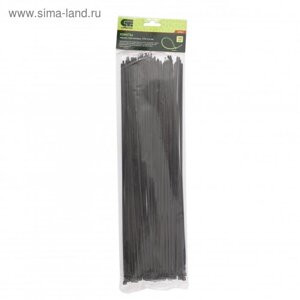 Хомуты "Сибртех", 370 х 3,6 мм, пластиковые, цвет черный, 100 шт.
