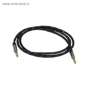 Кабель AUX AURA RCA-J11B, черный 1 м