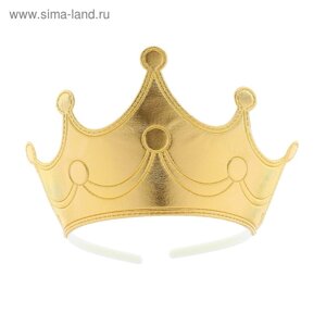 Карнавальная корона «Царевна», на ободке, цвет золотой