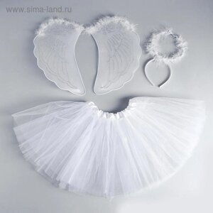 Карнавальный набор «Ангел», 3 предмета: крылья, юбка, ободок