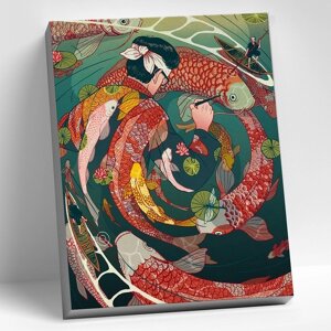 Картина по номерам 40 50 см «Японская гравюра» 21 цвет