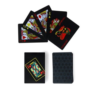 Карты игральные пластиковые "Художественные", 30 мкм, 54 карты, карта 8.7 х 5.7 см, черные