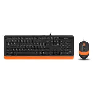 Клавиатура + мышь A4Tech Fstyler F1010 клав: черный/оранжевый мышь: черный/оранжевый USB Mult 103388
