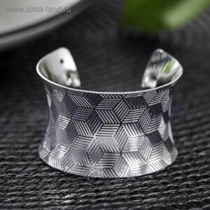 Кольцо для салфетки «Грани», 43,5 см, цвет серебряный