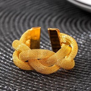 Кольцо для салфетки «Сплетение», 54,52,5 см, цвет золотой