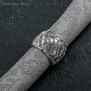 Кольцо для салфеток «Виноград. Серебро», 43 см, цвет серебряный