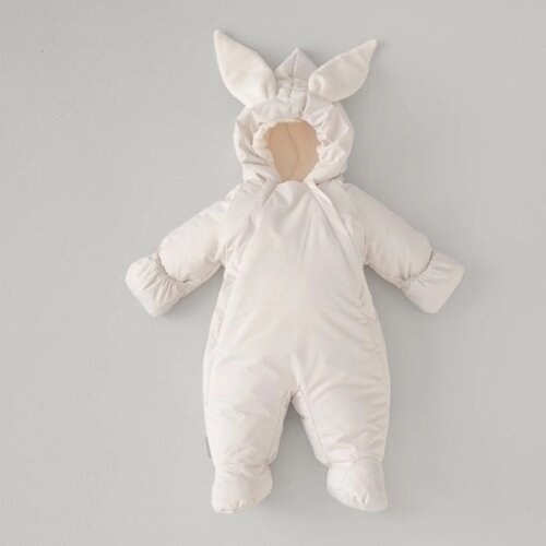 Комбинезон детский демисезонный KinDerLitto «Кроля», рост 56-62 см, цвет светло-бежевый