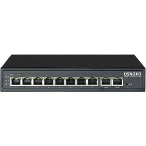 Коммутатор Osnovo SW-21000/A (120W) 8PoE 120W неуправляемый