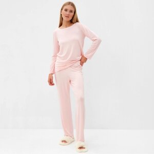 Комплект (джемпер, брюки) женский MINAKU, цвет розовый, размер 54