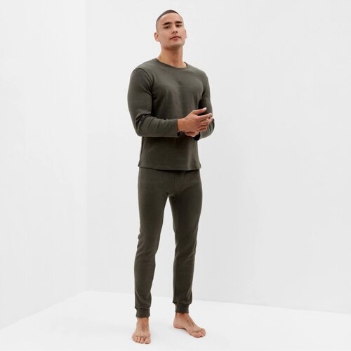Комплект мужской термо (джемпер, брюки) MINAKU цвет хаки, р-р 54