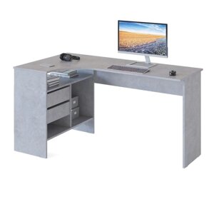Компьютерный стол «СПм-25», 1450810740 мм, угловой, левый, цвет бетон