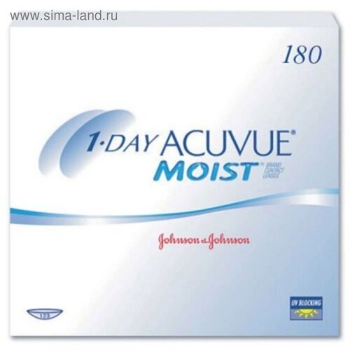 Контактные линзы 1 - Day Acuvue Moist,2,5/8,5, в наборе 180шт