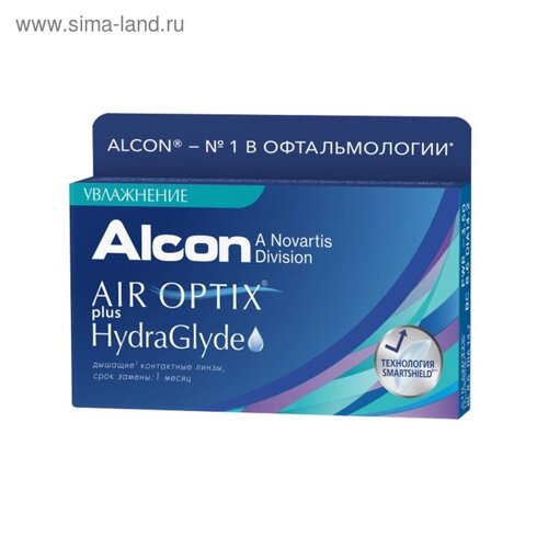 Контактные линзы - Air Optix Plus HydraGlyde,0.25/8,6, в наборе 6шт