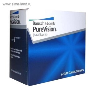 Контактные линзы Pure Vision,1,25/8,6, в наборе 6 шт.