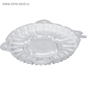 Контейнер для торта Т-207/1ДШ (М), круглый, цвет белый, размер 20,4 х 20,4 х 2 см