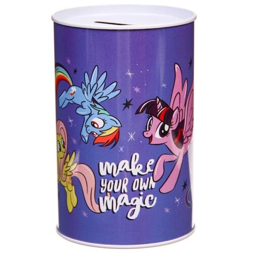 Копилка металлическая, 6,5 см х 6,5 см х 12 см "Make your own magic", My Little Pony