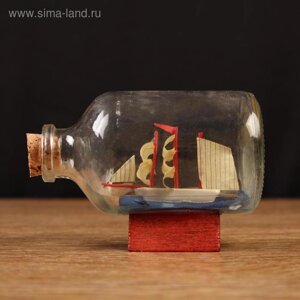 Корабль сувенирный "Александра", в бутылке, горизонт. 7,5*4*5см