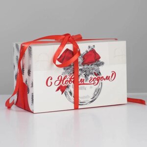 Коробка для капкейка «С новым годом», 16 8 10 см