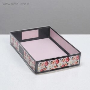 Коробка для макарун с подложками, кондитерская упаковка «Люби», 17 х 12 х 3,5 см