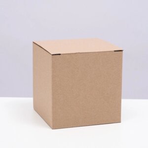 Коробка складная, бурая, 12 х 12 х 12 см