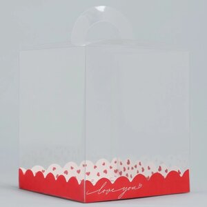 Коробка-сундук, кондитерская упаковка «Only for you», 16 х 16 х 18 см