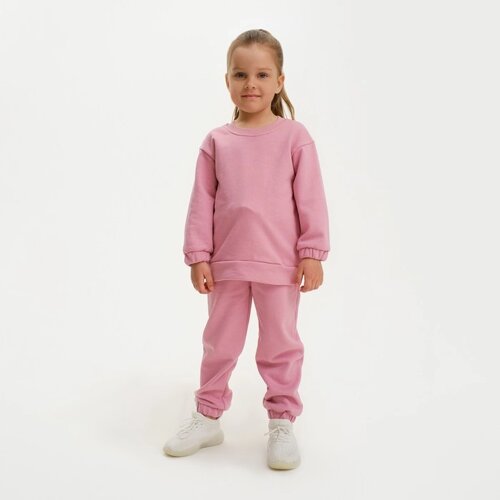 Костюм для девочки (свитшот, брюки) KAFTAN "Basic line", размер 30 (98-104), цвет розовый