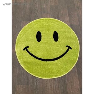 Ковёр круглый Merinos Smile, размер 100x100 см, цвет green
