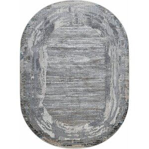 Ковёр овальный Roma 37904A, размер 200x400 см, цвет blue fls / beige fls