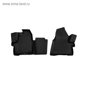 Коврики 3D в салон FORD Tourneo Custom (1+1 seats), 2013-2016 , 2 шт. (полиуретан)
