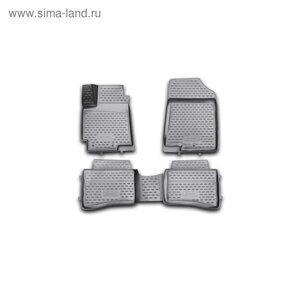 Коврики 3D в салон KIA Rio, 2011-2014, 2014-2016, 4 шт. (полиуретан)