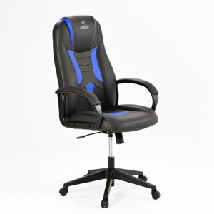 Кресло игровое Zombie 8 черный/синий, эко. кожа, крестовина пластик