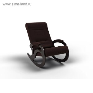 Кресло-качалка «Вилла», 1040 640 900 мм, ткань, цвет шоколад