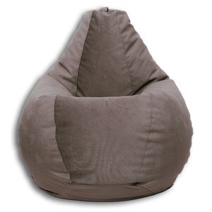 Кресло-мешок «Груша» Позитив Lovely, размер XL, диаметр 95 см, высота 125 см, велюр, цвет светло-коричневый