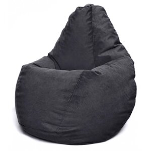 Кресло-мешок «Груша» Позитив Maserrati, размер XXXL, диаметр 110 см, высота 145 см, велюр, цвет чёрный