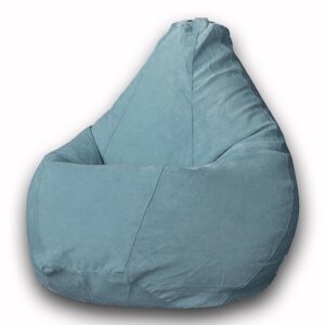 Кресло-мешок «Груша» Позитив Modus, размер M, диаметр 70 см, высота 90 см, велюр, цвет голубой