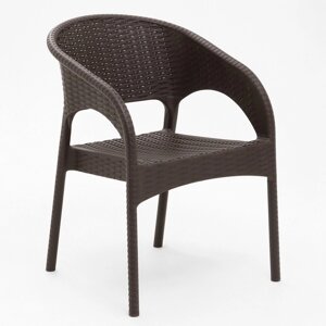 Кресло "RATTAN Ola Dom", коричневое, 58 х 62 х 80,5 см